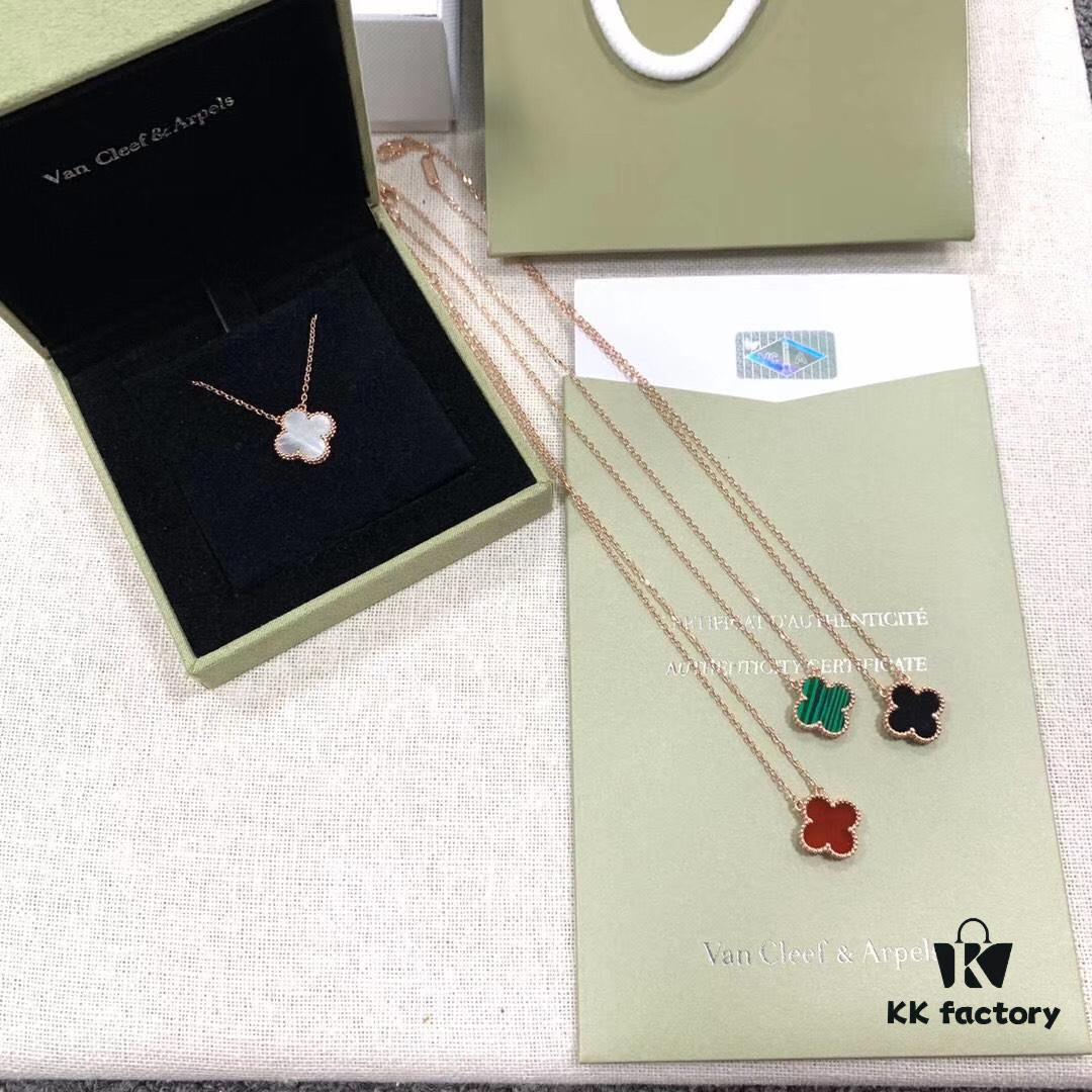 692fbf1299f2d84055c87fb0 Fine Craftsmanship 925 Sterling Silver Four-Leaf Clover with K-Gold and Agate Stones