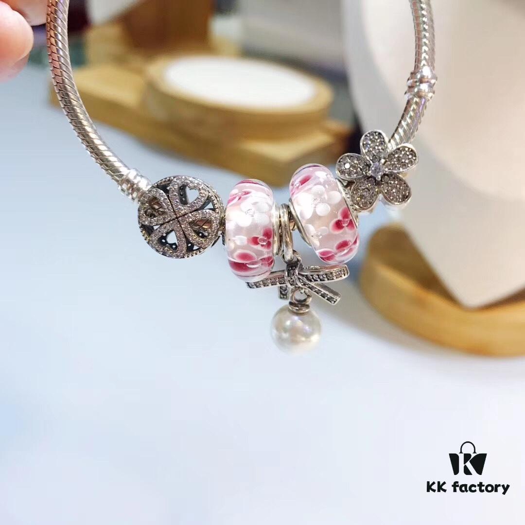 692fbf1b99f2d84055c87fbe Pandora Blooming Peach Blossom Pearl Bow Pendant - New Arrival with Cubic Zirconia Daisy and Clover Design