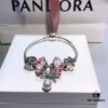 692fbf2399f2d84055c87fc7 Pandora Blooming Peach Blossom Pearl Bow Pendant - New Arrival with Cubic Zirconia Daisy and Clover Design