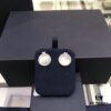 APM Monaco Women's Two-Way Earrings, Elegant Four-Leaf Clover White Mother-of-Pearl Studs, Versatile and Chic