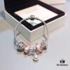692fbf3e99f2d84055c87fe9 Pandora Blooming Peach Blossom Pearl Bow Pendant - New Arrival with Cubic Zirconia Daisy and Clover Design