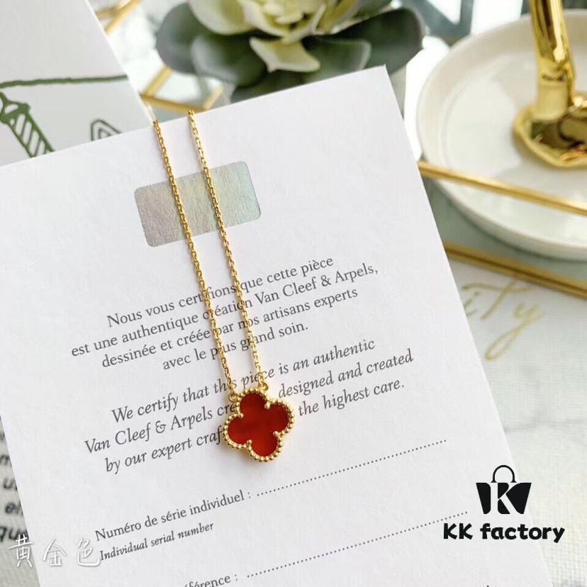 692fbf4499f2d84055c87ff6 VCA Clover Medium Necklace Oriental Invincible Style, Classic and Timeless! Cherry and Christmas Tree Inspired Design