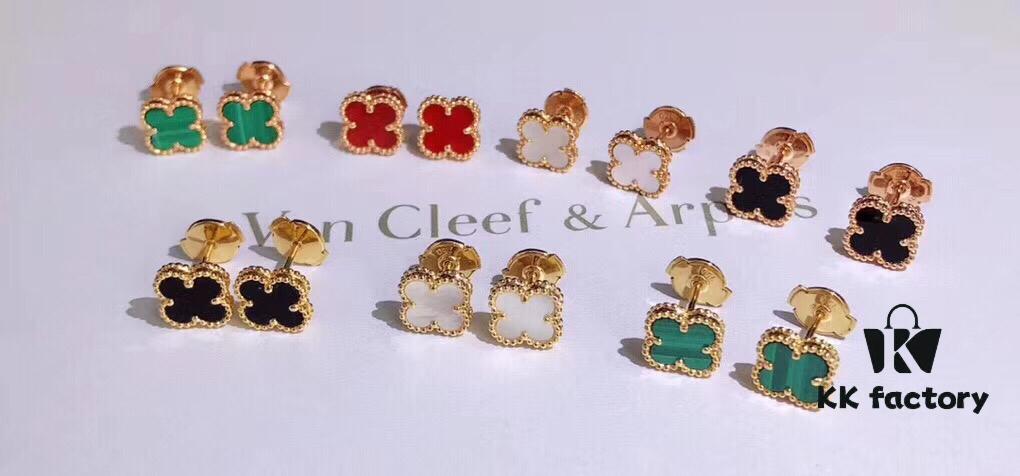 692fbf4999f2d84055c87fff Van Cleef & Arpels Four-Leaf Clover Stud Earrings