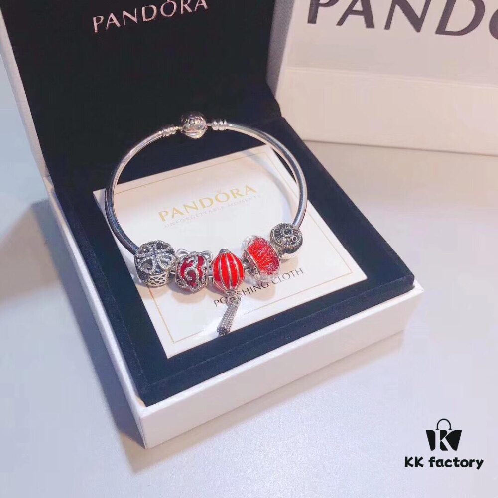 692fbf4f99f2d84055c88007 Pandora-Grade Silver Wire Red Lantern Lantern Pendant Set – New Arrival! ZP-Certified, Thai Imported S925 Sterling Silver with Sparkling Rhinestone Clover, Love Bead, Devil Fruit and Festive Lantern Charms