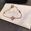 692fbf5499f2d84055c8800d Swarovski Lucky Clover Bracelet, Black and White Crystal Design with Magnetic Clasp