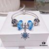692fbf5f99f2d84055c8801b Pandora Night Glow Ice Blue Blue Snowflake New Arrival! Made with counter materials, perfectly crafted one-to-one, quality comparable to official store products! Ice blue night glow glass, sparkling diamond-cut openwork clover, blue vibrant snowflake pendant. S925 silver comes with official packaging!