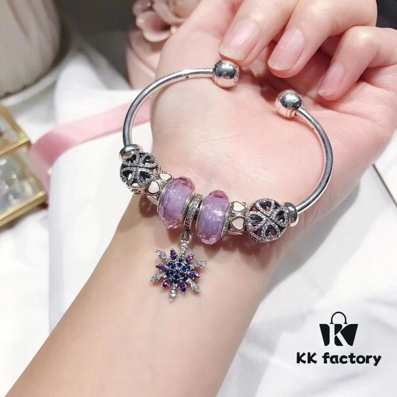 692fbf6099f2d84055c8801c Pandora Lavender Purple Snowflake New Arrival! Crafted with boutique materials, perfectly replicating the original store quality!