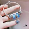 692fbf6599f2d84055c88022 Pandora Night Glow Ice Blue Blue Snowflake New Arrival! Made with counter materials, perfectly crafted one-to-one, quality comparable to official store products! Ice blue night glow glass, sparkling diamond-cut openwork clover, blue vibrant snowflake pendant. S925 silver comes with official packaging!