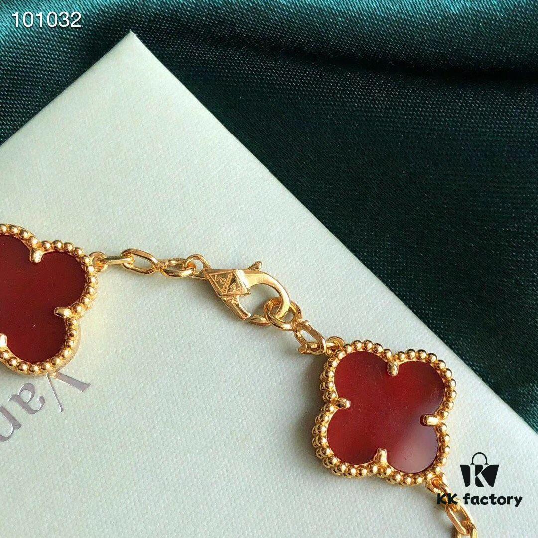 692fbf7399f2d84055c88037 Van Cleef & Arpels VCA Four-Leaf Clover Five-Petal Bracelet, High-Quality Replica, 925 Silver Plated with 18K Gold