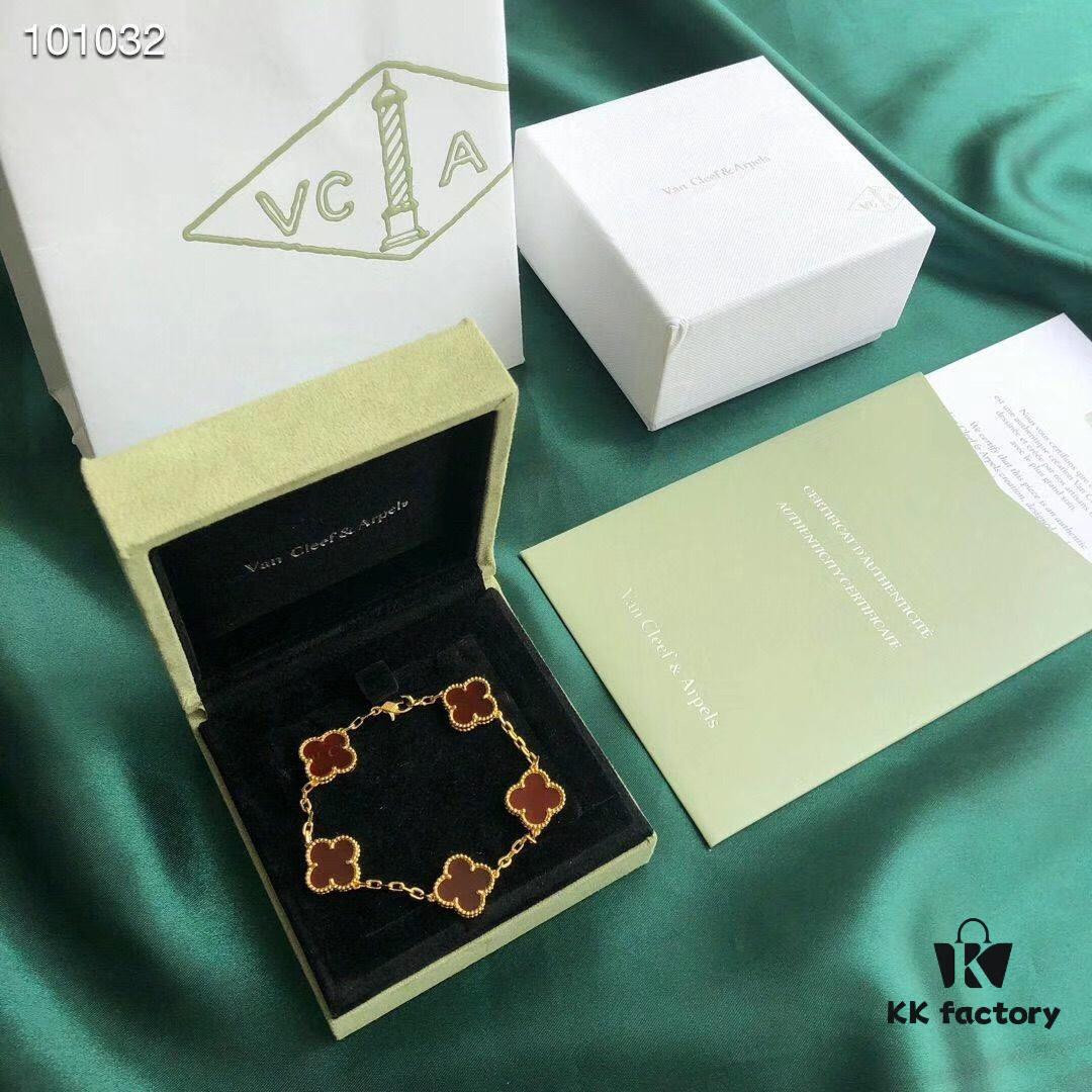 692fbf7499f2d84055c88039 Van Cleef & Arpels VCA Four-Leaf Clover Five-Petal Bracelet, High-Quality Replica, 925 Silver Plated with 18K Gold
