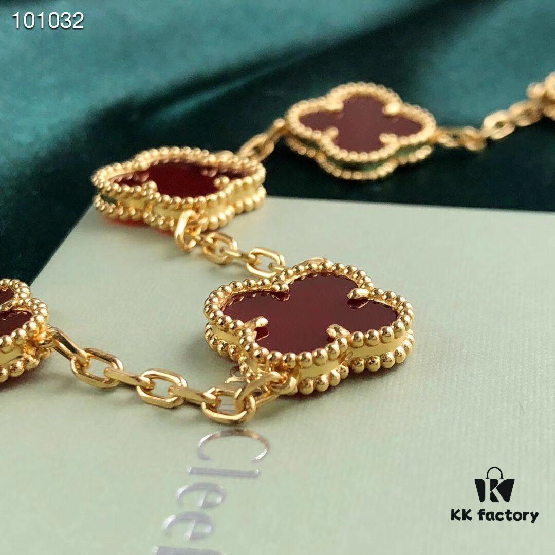 692fbf7999f2d84055c88041 Van Cleef & Arpels VCA Four-Leaf Clover Five-Petal Bracelet, High-Quality Replica, 925 Silver Plated with 18K Gold