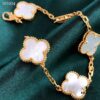 692fbf7d99f2d84055c88048 Van Cleef & Arpels VCA Four-Leaf Clover Five-Petal Bracelet, Highest Quality, Authentic Purchased Level! 925 Silver Plated with 18K Gold, Genuine Vacuum-Plated 18K Gold, Natural Mother-of-Pearl Inlay, Seamless Setting, Rhombus Clasp, Chain Length 16+1.5+1.5cm, Black Onyx, Red Agate, White Mother-of-Pearl, Complete K-Gold Style Packaging