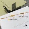 692fbfa599f2d84055c88078 Van Cleef & Arpels Alhambra Clover Necklace with Natural Golden Mother-of-Pearl in Yellow Gold-Tone on Premium German Imported 925 Sterling Silver