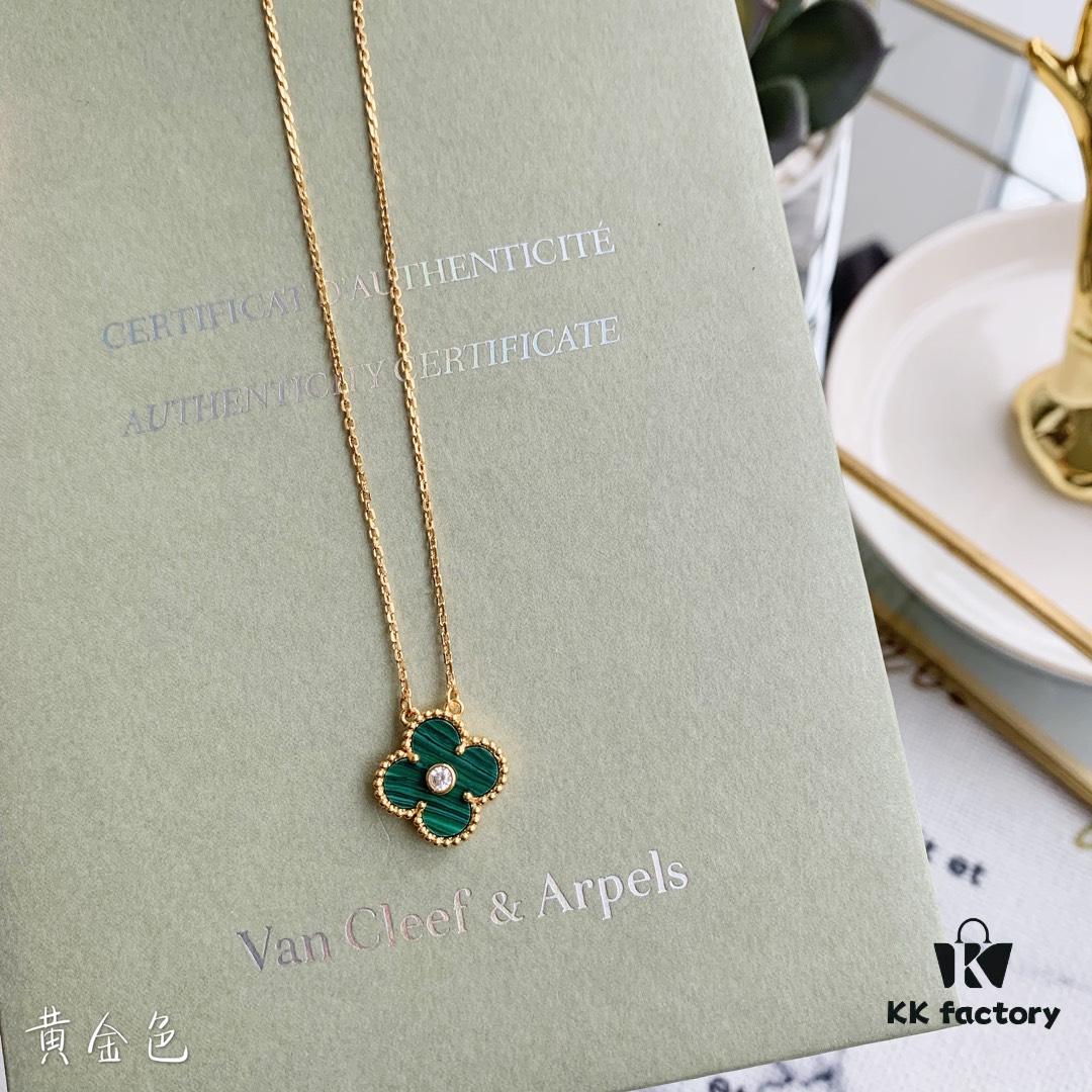692fbfaa99f2d84055c8807f Christmas Gift 🎁 Van Cleef & Arpels Alhambra Clover Necklace with Natural Black Onyx, Red Jasper, Mother of Pearl, and Malachite in Rose Gold, Yellow Gold, and White Gold Plated 925 Sterling Silver