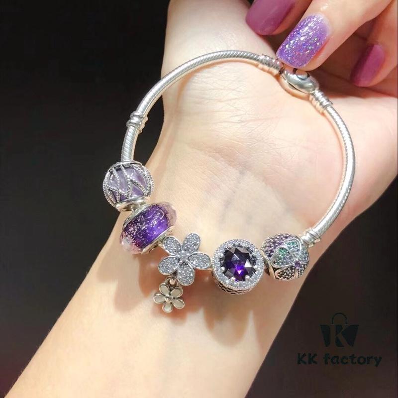 692fbfbd99f2d84055c8809a Pandora Pandora Purple Daisy Flower New Arrival! Imitation Level Purchase