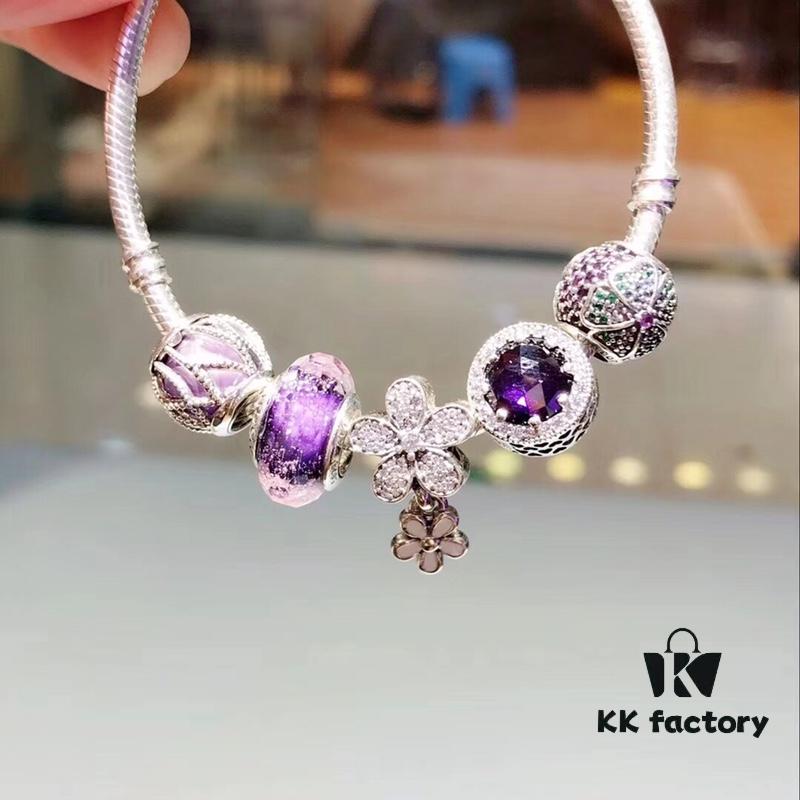 692fbfc199f2d84055c8809e Pandora Pandora Purple Daisy Flower New Arrival! Imitation Level Purchase