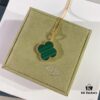 692fbfca99f2d84055c880ac VCA Van Cleef & Arpels Large Four-Leaf Clover Necklace, Sweater Chain – Four Colors Available: Natural Malachite, Red Carnelian, Black Onyx, and White Mother of Pearl