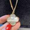 Large Clover, Iridescent White Mother of Pearl