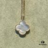 Large Clover, Iridescent White Mother of Pearl