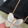692fbfdc99f2d84055c880c5 Clover VCA Large Butterfly Necklace with Mother-of-Pearl and Hand-Set Diamonds in Sterling Silver