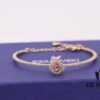 692fbfdf99f2d84055c880ca Swarovski Pink Crystal Clover with Dancing Heart Bracelet