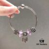 692fbfe299f2d84055c880d0 Pandora Pandora Silver Wire Purple Hollow Dream Catcher New Arrival!