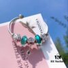 692fbfe599f2d84055c880d4 Pandora Mint Heart Key New Arrival! Mint Night-Glow Glass, Sparkling Daisy Bead, Full Diamond Clover Clasp, Heart Key Pendant, S925 Silver