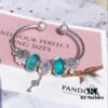 692fbfe799f2d84055c880d8 Pandora Mint Heart Key New Arrival! Mint Night-Glow Glass, Sparkling Daisy Bead, Full Diamond Clover Clasp, Heart Key Pendant, S925 Silver