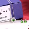 692fbfea99f2d84055c880dd New Arrival💗 Wang Yibo Cover Edition Swarovski Green Dancing Crystal Clover Single Diamond Set