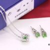 692fbfed99f2d84055c880e1 New Arrival💗 Wang Yibo Cover Edition Swarovski Green Dancing Crystal Clover Single Diamond Set