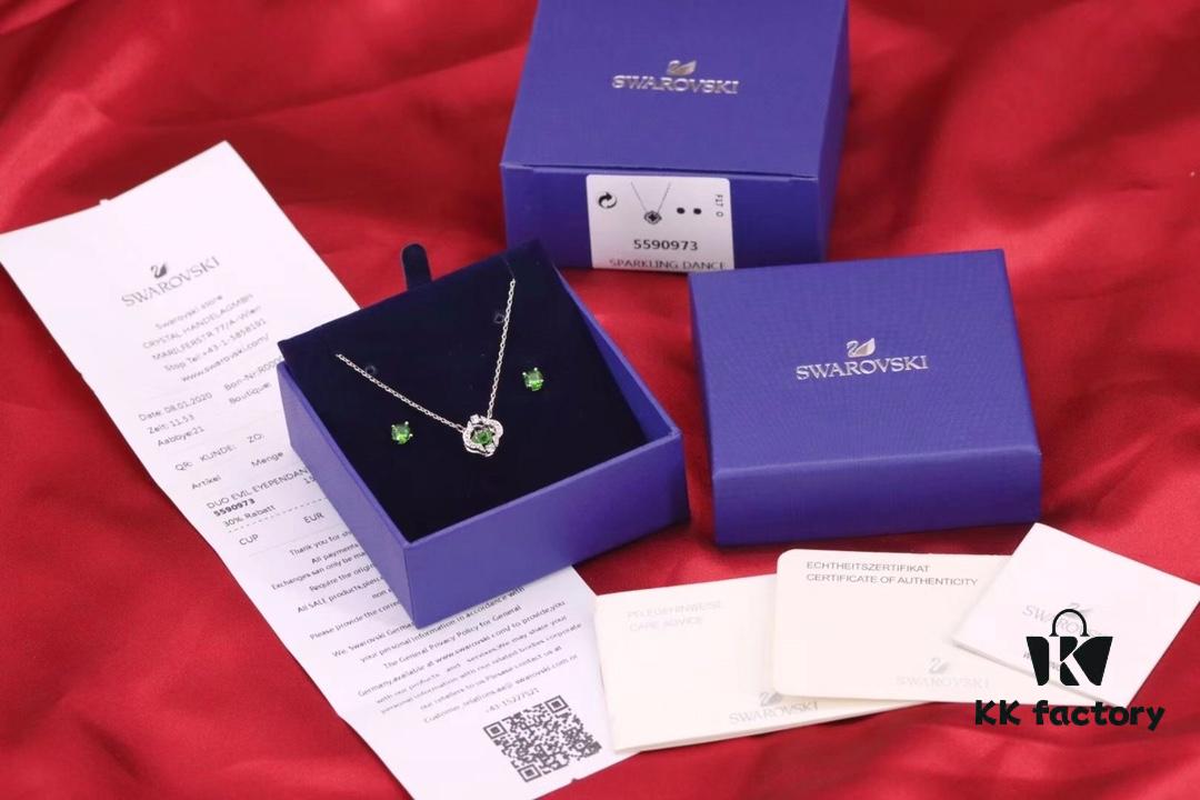 692fbfee99f2d84055c880e2 New Arrival💗 Wang Yibo Cover Edition Swarovski Green Dancing Crystal Clover Single Diamond Set