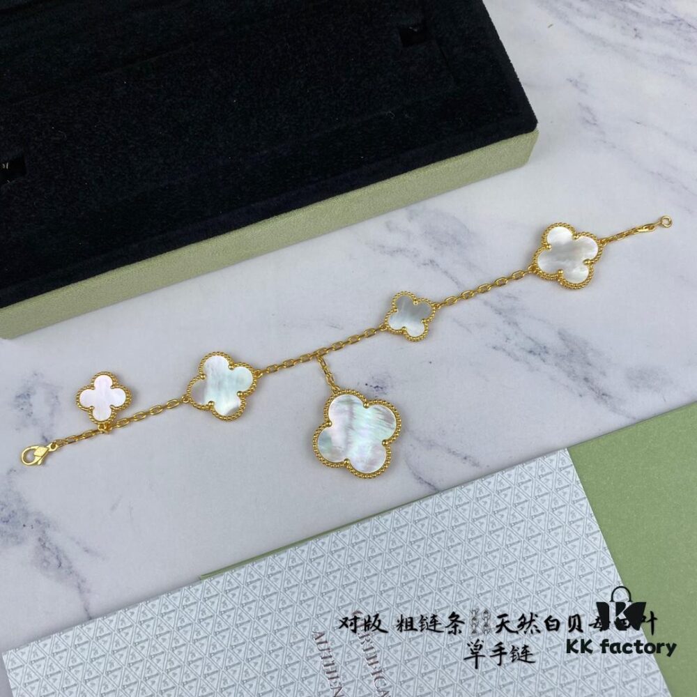 692fbff599f2d84055c880ee Newly Upgraded Version 1:1 High-End Custom 925 Sterling Silver VCA Five-Petal Clover Bracelet Limited Edition