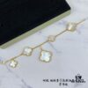 Newly Upgraded Version 1:1 High-End Custom 925 Sterling Silver VCA Five-Petal Clover Bracelet Limited Edition