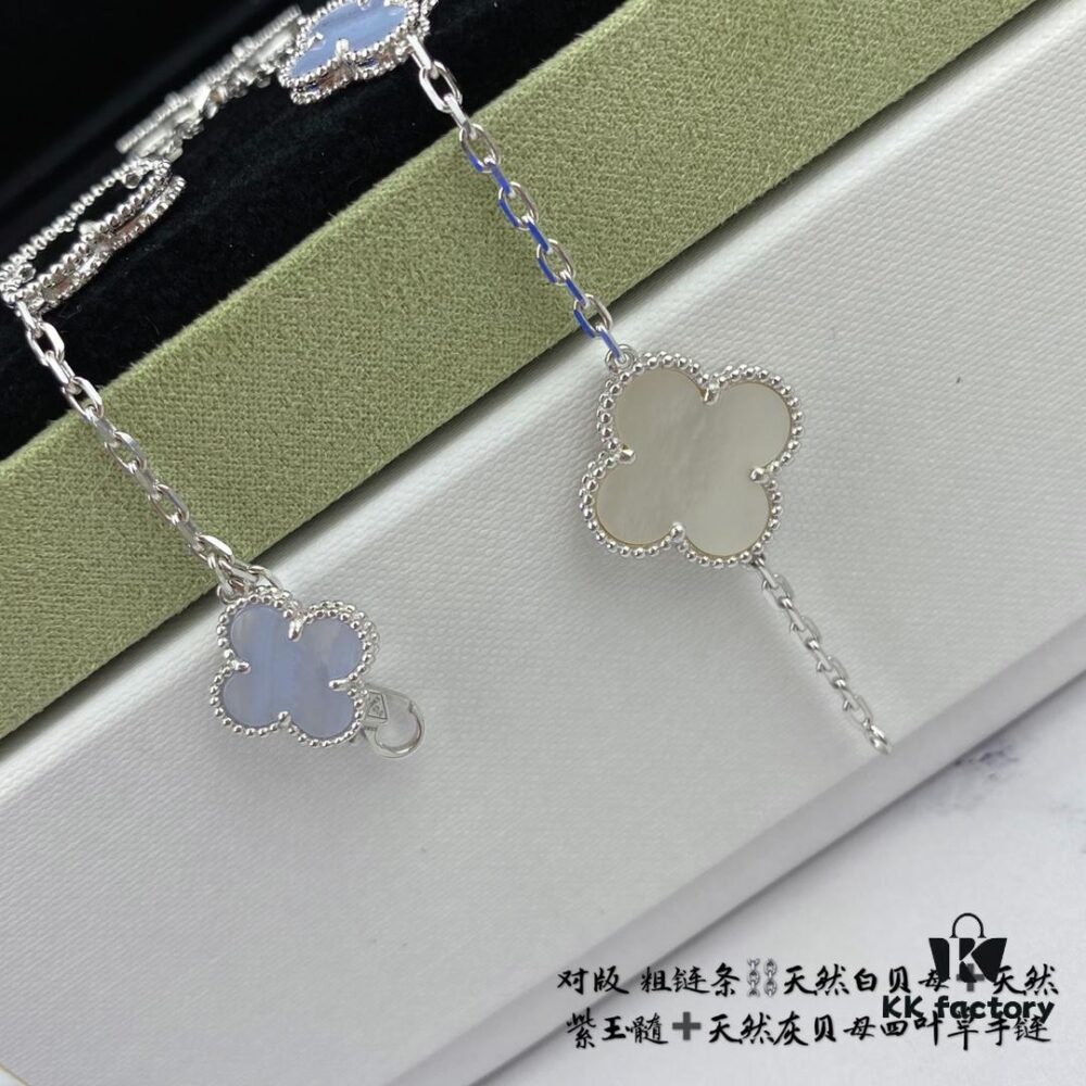 692fbffa99f2d84055c880f7 Newly Upgraded Version 1:1 High-End Custom 925 Sterling Silver VCA Five-Petal Clover Bracelet Limited Edition