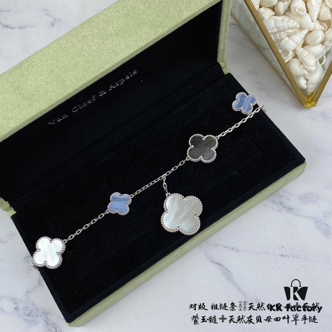 692fbffa99f2d84055c880f8 Newly Upgraded Version 1:1 High-End Custom 925 Sterling Silver VCA Five-Petal Clover Bracelet Limited Edition