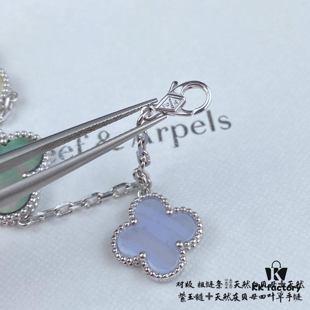 692fbffb99f2d84055c880fa Newly Upgraded Version 1:1 High-End Custom 925 Sterling Silver VCA Five-Petal Clover Bracelet Limited Edition