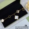 692fc00999f2d84055c8810e Newly Upgraded Version 925 VCA New Five-Petal Four-Leaf Clover Bracelet, High-End Market Edition! 1:1 High-Quality Custom 925 Sterling Silver VCA Van Cleef & Arpels Limited Edition Four-Leaf Clover Leaves, Perfect for Travel, Must-Have Item. Original Lobster Clasp