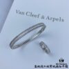 692fc00e99f2d84055c8811b New High-End Custom VCA Van Cleef & Arpels Beaded Full Diamond Narrow Bracelet