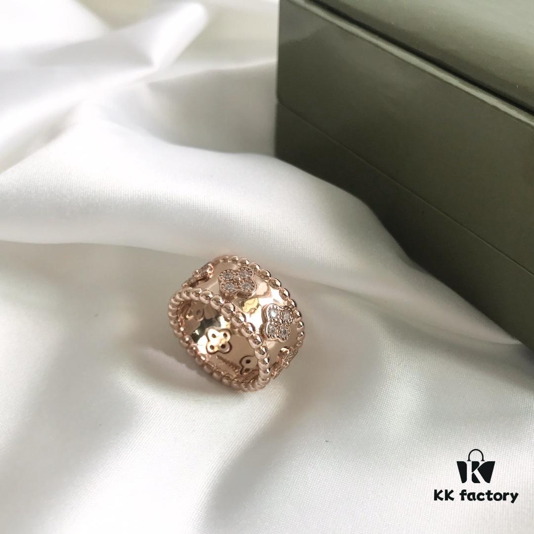 Luxurious VCA [Love] Kaleidoscope Ring - High-End Design, Exquisite Craftsmanship, Authentic Detailing