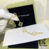 692fc01299f2d84055c88122 New Arrival Transparent White Shell Heart ❗️ Gold-Tone Chain. Authentic Purchased Genuine Item, Original Rhombus Clasp ❗️ Highest Quality Van Cleef & Arpels VCA Alhambra Clover 🍀 Five Motif Bracelet Made of High-End Custom 925 Sterling Silver with Thick Gold Plating, High-Definition Engraving, Latest Store Model with Authentic Rhombus ◇ Clasp