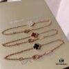 VCA Counter Version Classic Small 9mm Four-Leaf Clover Sterling Silver 925 Bracelet