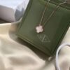 692fc01999f2d84055c88130 Van Cleef & Arpels VCA Single Flower Pearl Mother-of-Pearl Necklace in Silver Plated with Gold