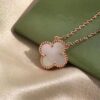 692fc01a99f2d84055c88131 Van Cleef & Arpels VCA Single Flower Pearl Mother-of-Pearl Necklace in Silver Plated with Gold