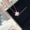 692fc01b99f2d84055c88133 Van Cleef & Arpels VCA Single Flower Pearl Mother-of-Pearl Necklace in Silver Plated with Gold
