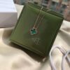 692fc01c99f2d84055c88137 Van Cleef & Arpels VCA Single Flower Green Malachite Necklace (Silver Plated with K-Gold)