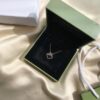 692fc02099f2d84055c8813c Van Cleef & Arpels VCA Alhambra Black Onyx Necklace in Silver Plated with Gold