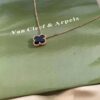692fc02299f2d84055c88141 Van Cleef & Arpels VCA Alhambra Black Onyx Necklace in Silver Plated with Gold