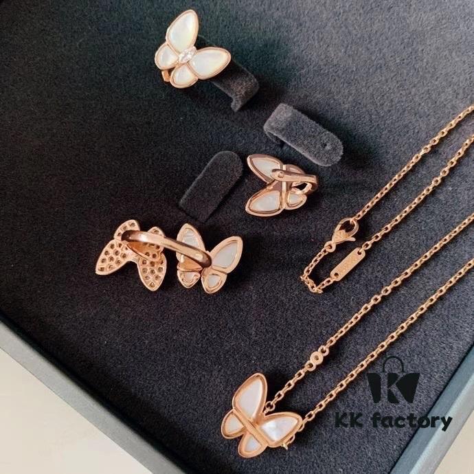 692fc02e99f2d84055c88159 VCA Fairy Set: Necklace, Stud Earrings, Ring - Ethereal Butterfly Design (Nationwide Free Shipping with Gift Packaging)
