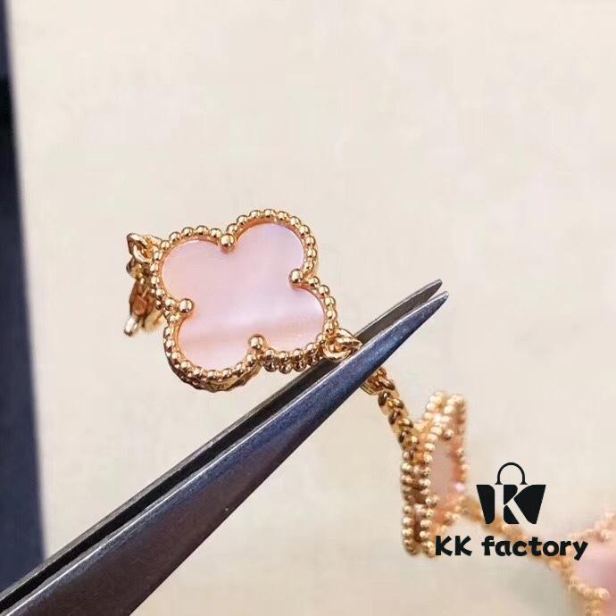 692fc04599f2d84055c8818a VCA Van Cleef & Arpels Natural Pink Mother-of-Pearl Five-Flower Bracelet
