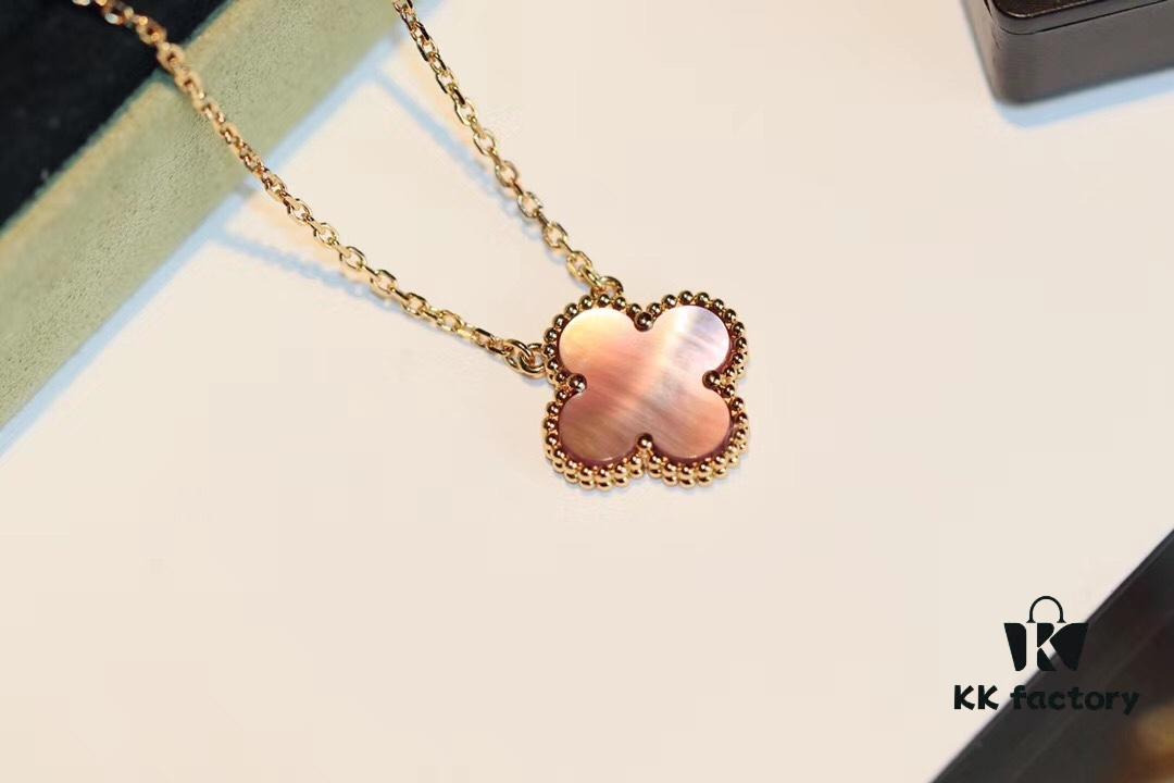 692fc04899f2d84055c8818d VCA New Alhambra Pink Shell Necklace, High-End Market Version! 1:1 Premium Custom 925 Sterling Silver, VCA Van Cleef & Arpels Limited Edition Clover Leaf, Store Exclusive Limited Model, Perfect for Travel, Absolute Must-Have. Original Lobster Clasp